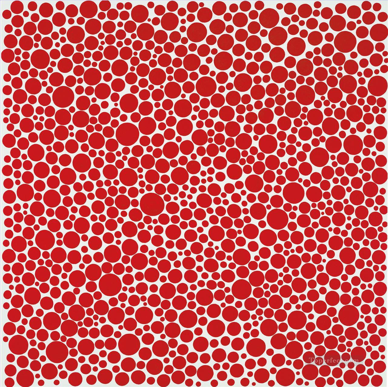 Red Dots Yayoi Kusama Japanese Oil Paintings